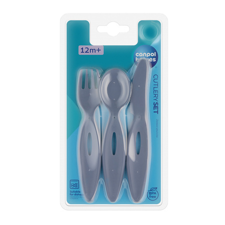 Canpol Zestaw sztućców dla dzieci niebieski