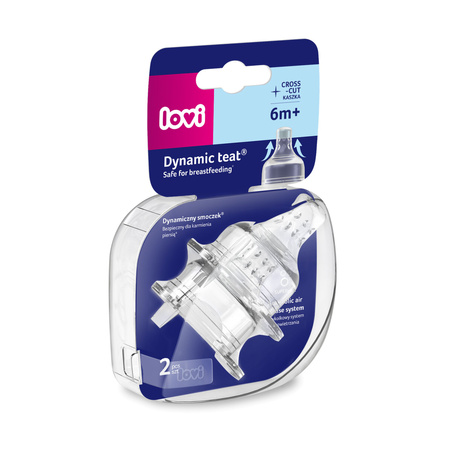 Lovi Smoczek do butelki kaszka 6m+ SUPERvent 2 szt.