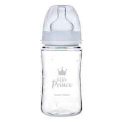 Canpol Butelka szeroka antykolkowa 240ml Royal Baby niebieska