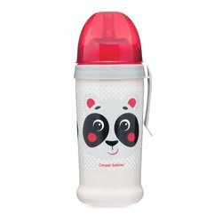 Canpol Bidon niekapek z rurką silikonową 350ml HELLO LITTLE beżowy